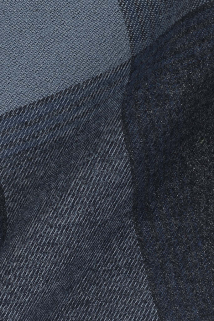 Spurce Blue Windowpane Winter Flannel Shirt