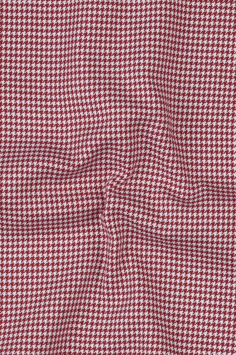 Maroon Houndstooth