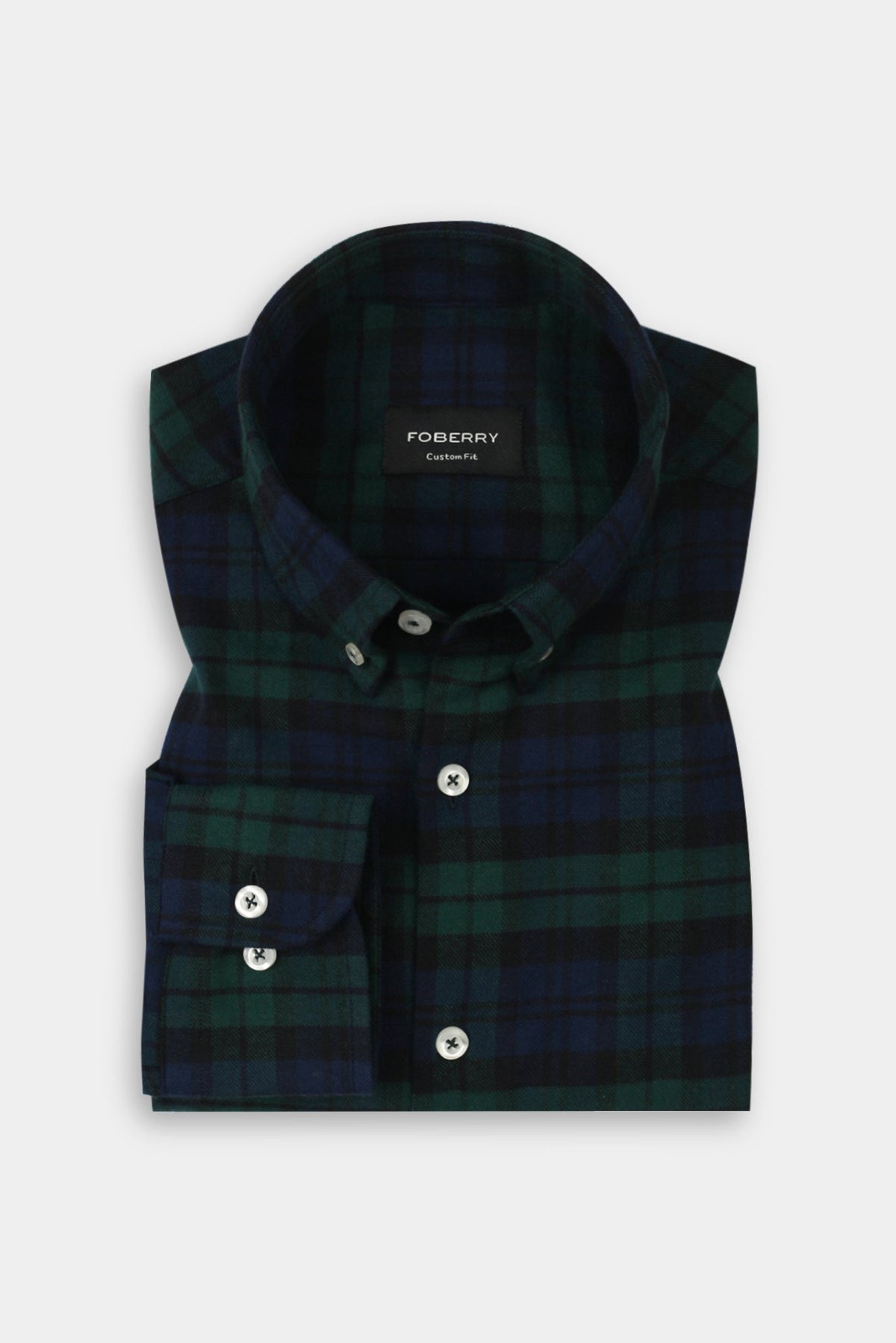 Soft Forrest Green Tartan Winter Flannel Shirt
