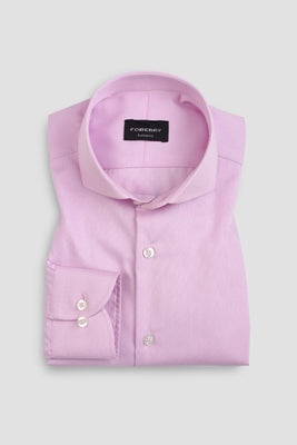 Lilac Self Structured Egyptian Shirt