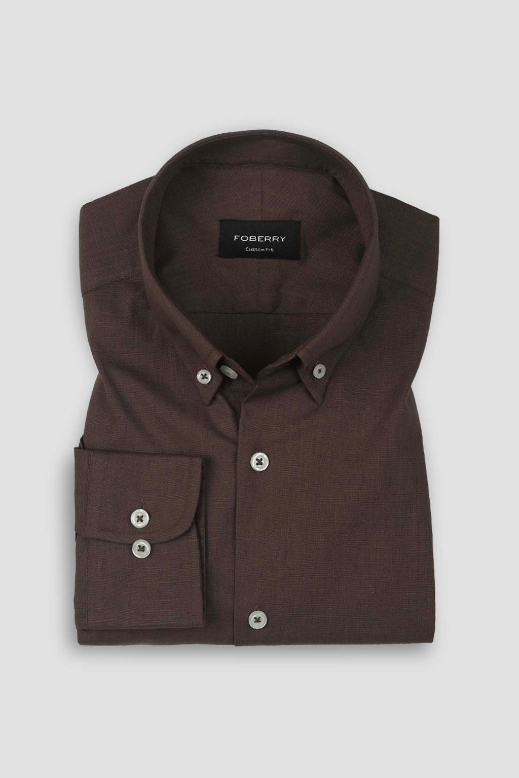 Soft Syrup Brown Irish Linen Shirt