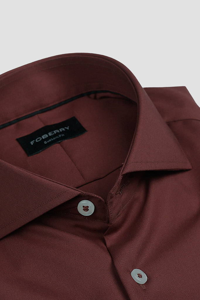 Soft Burgundy Egyptian Poplin Shirt