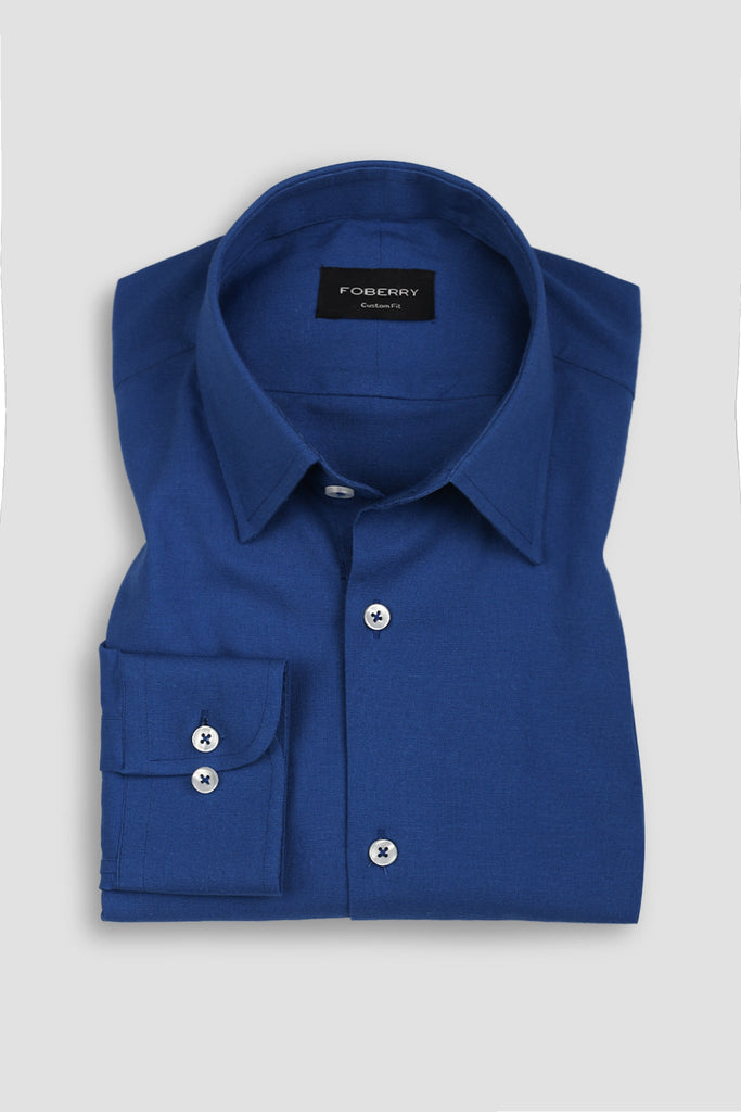 French Blue Linen Shirt