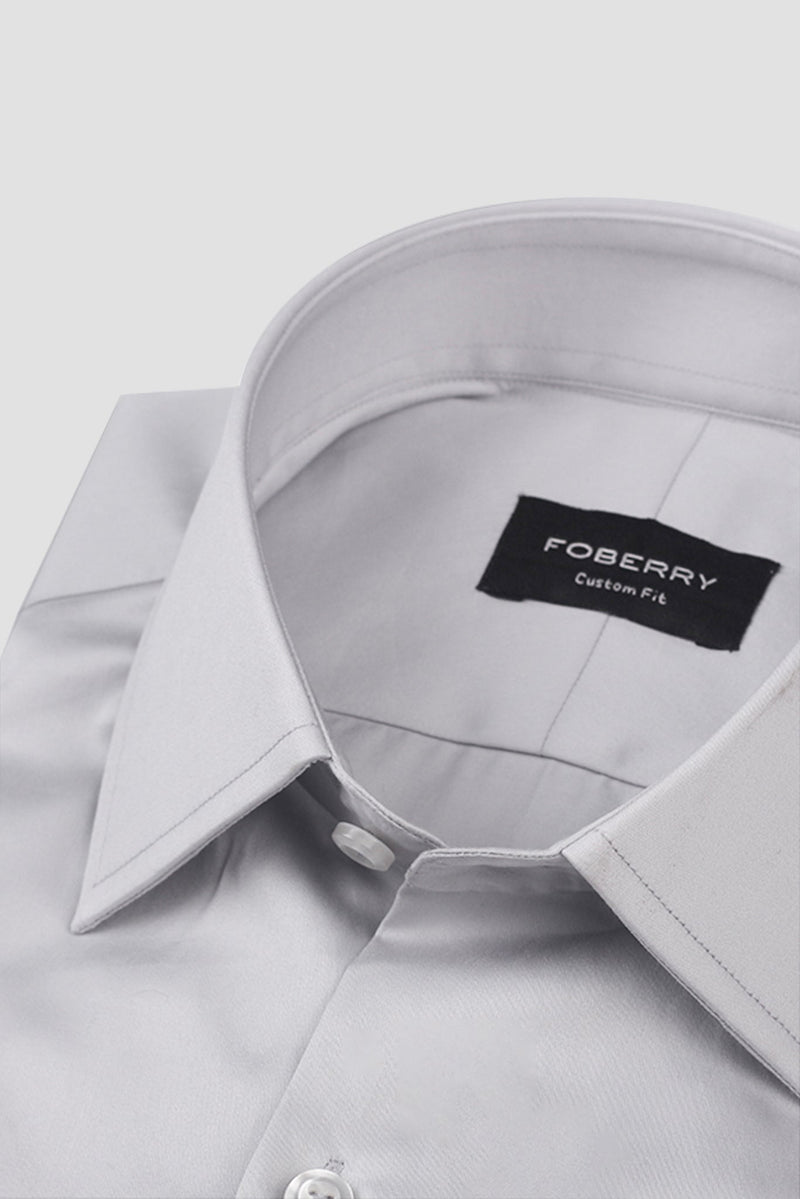 Platinum Grey Egyptian Poplin Shirt