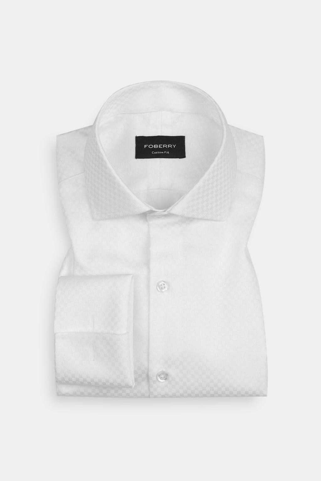 Fine White Micro Check Shirt