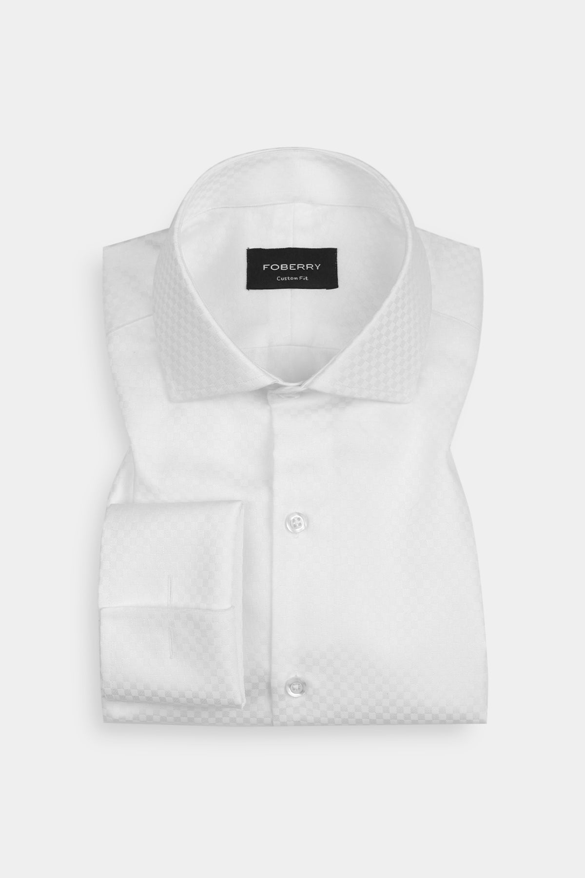 Fine White Micro Check Shirt