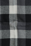 Soft Black & White Windowpane Winter Flannel