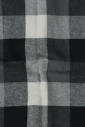 Soft Black & White Windowpane Winter Flannel