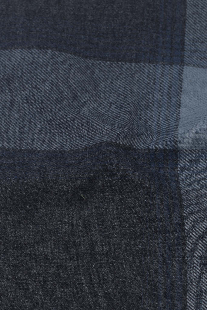 Spurce Blue Windowpane Winter Flannel Shirt