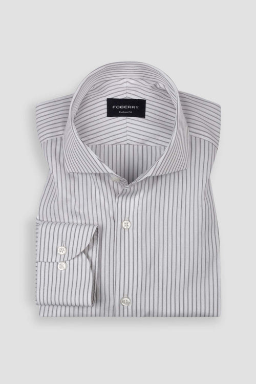 Black Egyptian Pinstripe Shirt