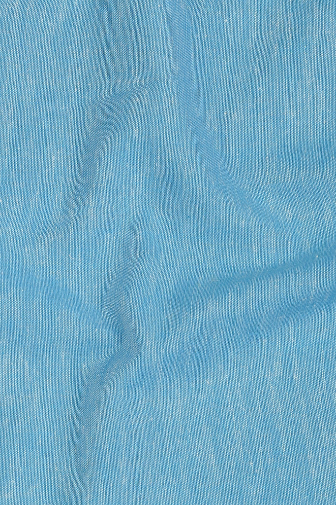 Aqua Blue Linen Shirt