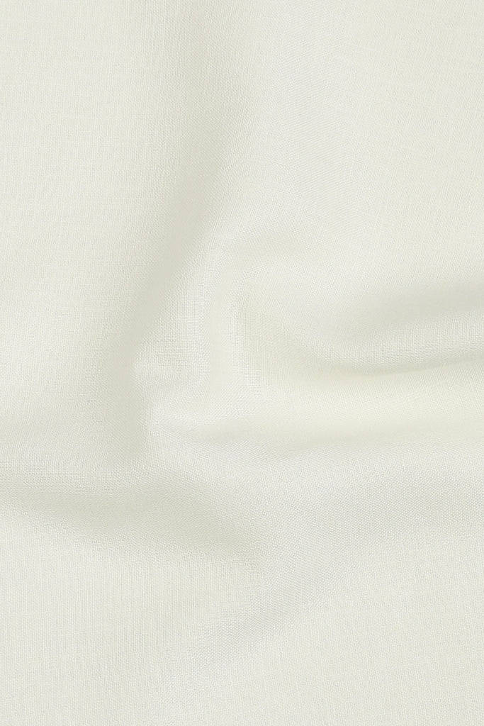 Cream White Linen Shirt