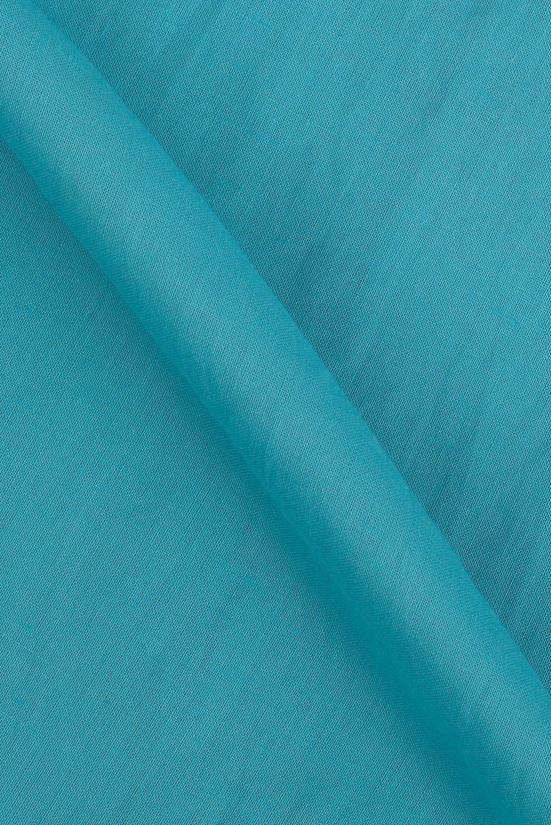 Turquoise Italian Linen - Safari Shirt
