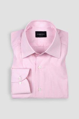 Soft Pastel Pink Gingham Shirt