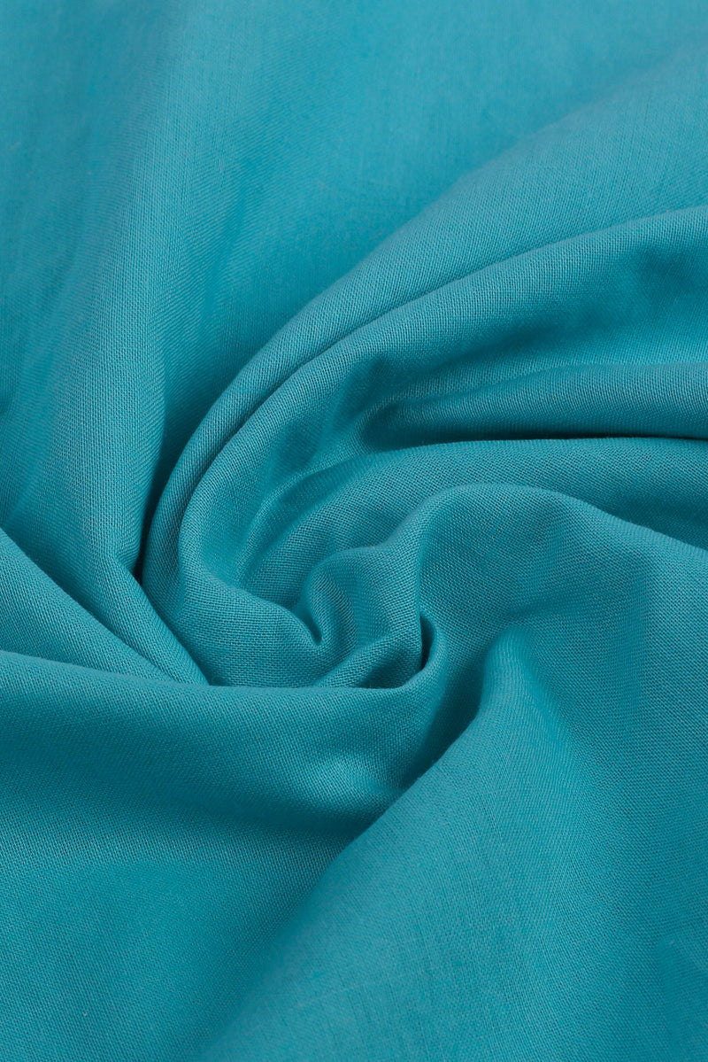 Turquoise Italian Linen - Safari Shirt
