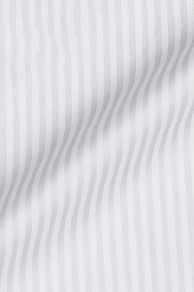Pastel Grey Bankers Stripes