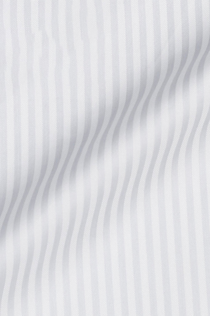Pastel Grey Bankers Stripes