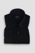 Black Egyptian Pin Collar Shirt - Silver Pin
