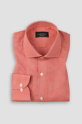 Orange Micro Gingham Shirt
