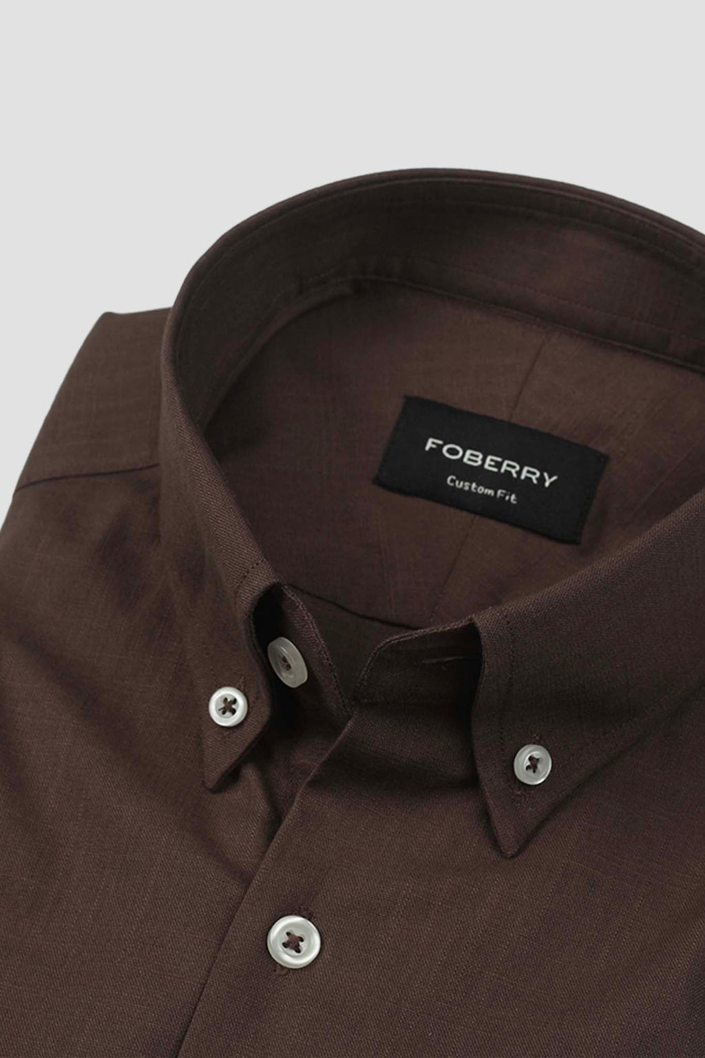 Soft Syrup Brown Irish Linen Shirt