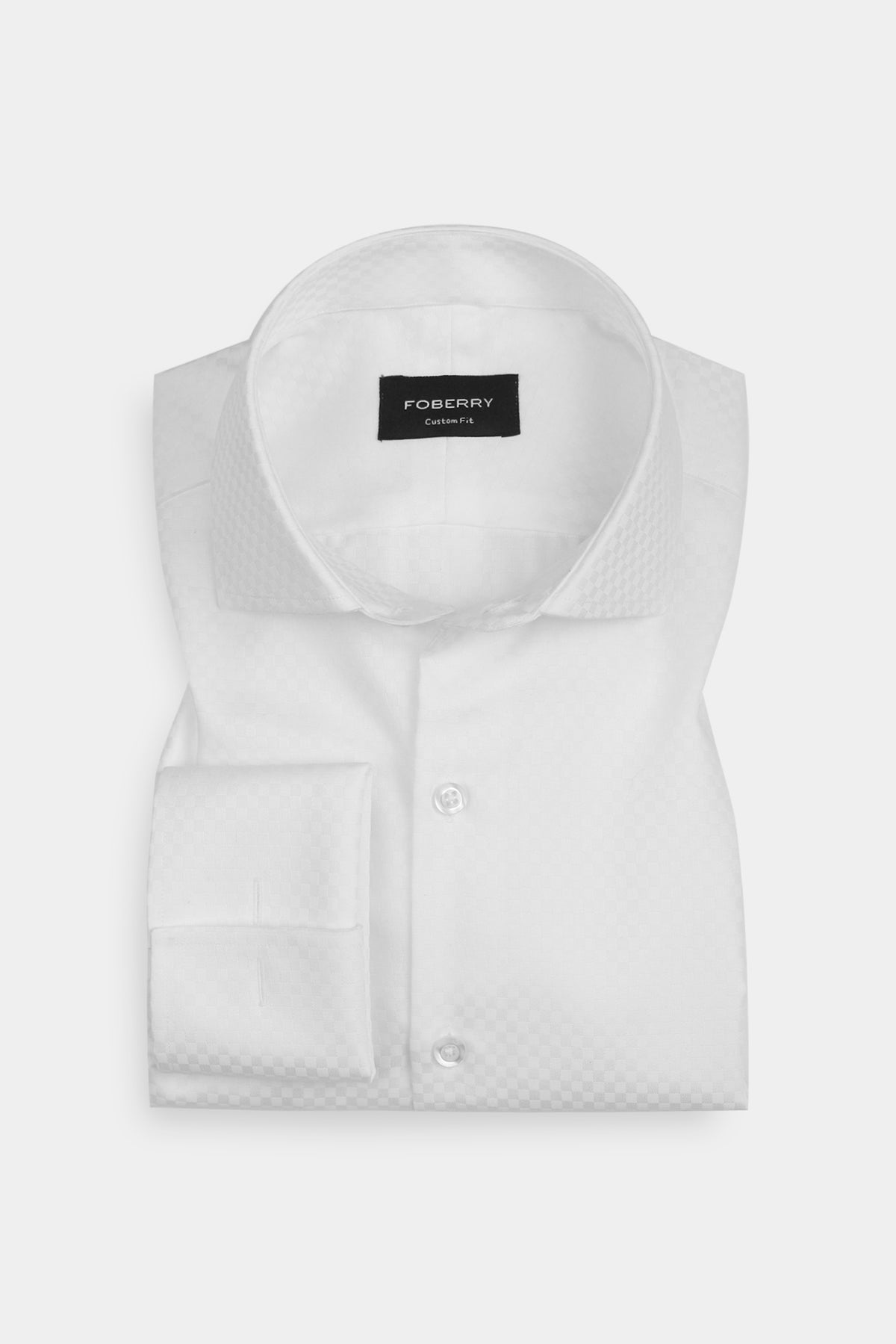 Fine White Micro Check Shirt