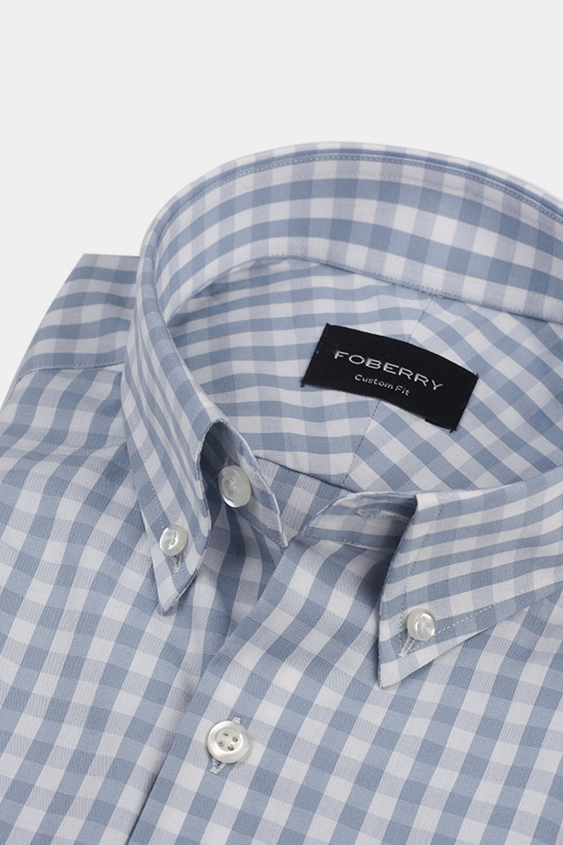 Sky Blue Buffalo Check Shirt