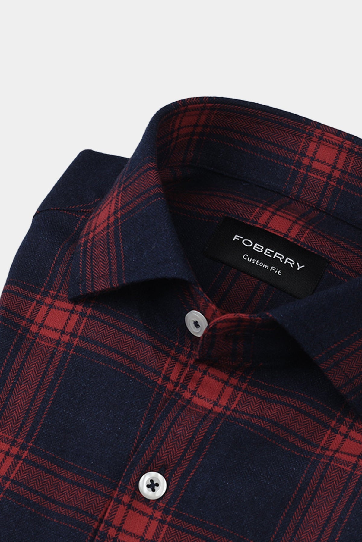 Soft Denim Blue Tartan Winter Flannel Shirt