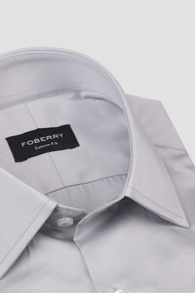 Platinum Grey Egyptian Poplin Shirt