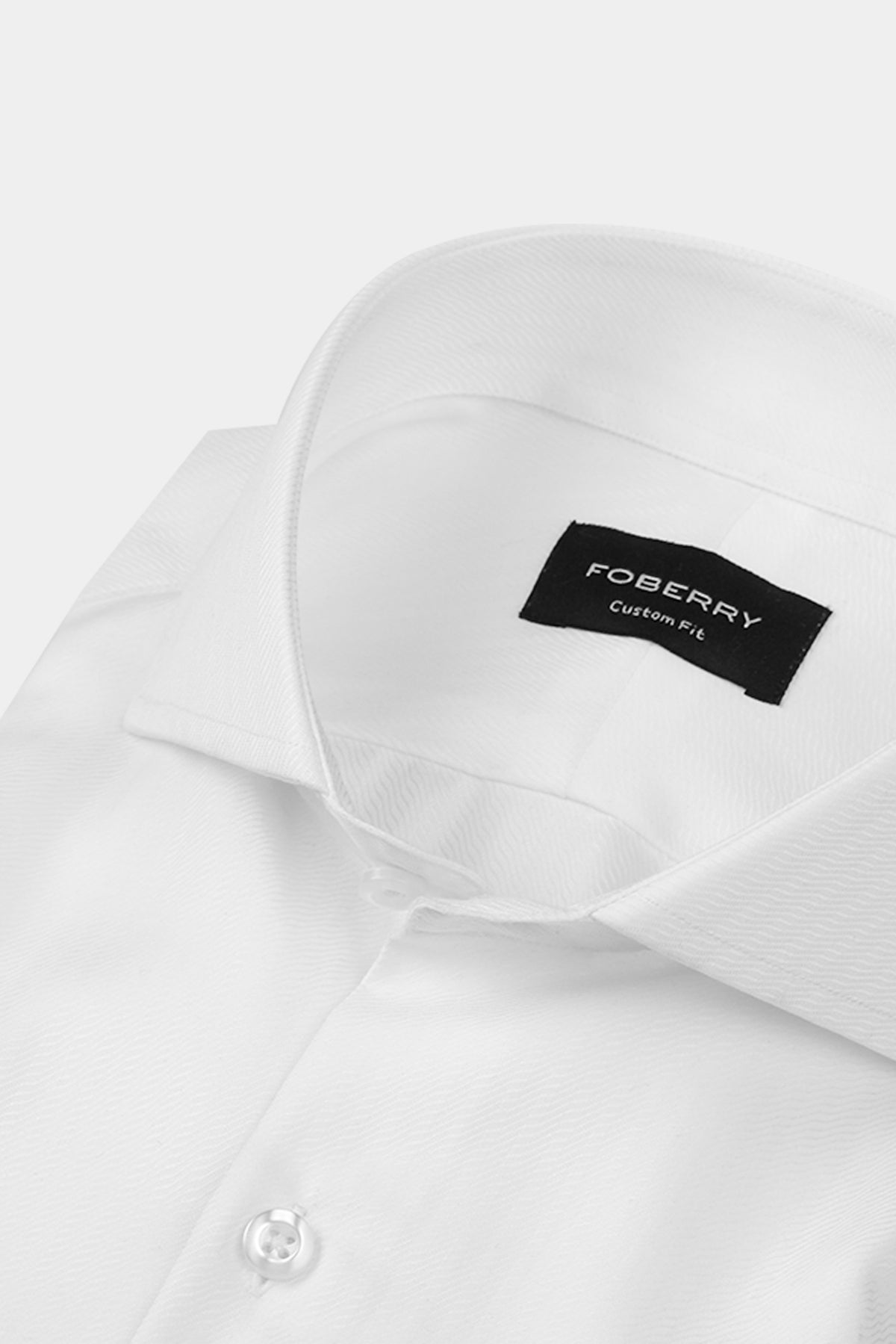 White Diagonal Weave Shirt