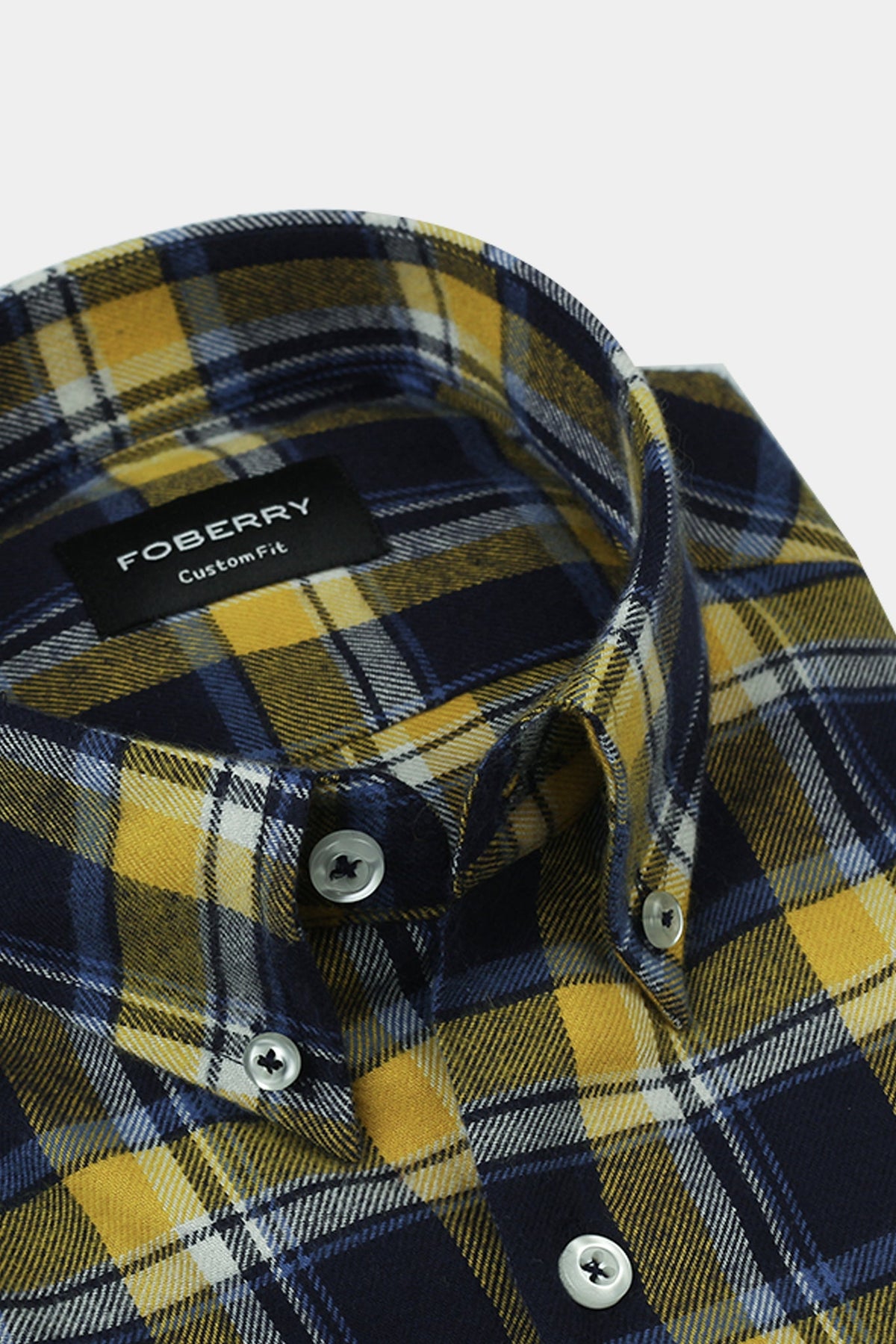 Aegon Blue Yellow Madras Winter Flannel Shirt