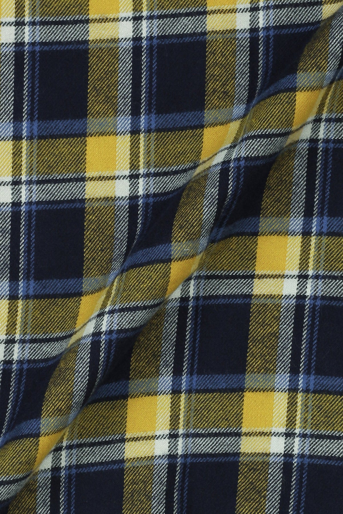 Aegon Blue Yellow Madras Winter Flannel Shirt