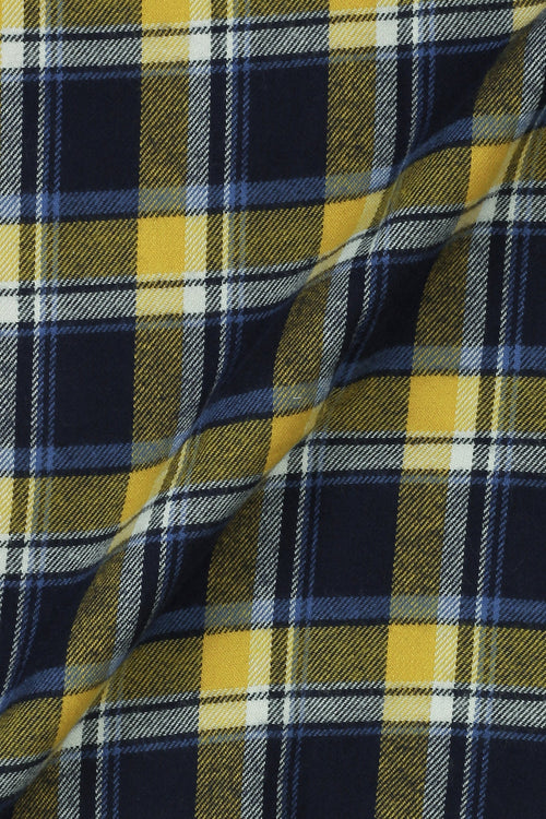 Aegon Blue Yellow Madras Winter Flannel