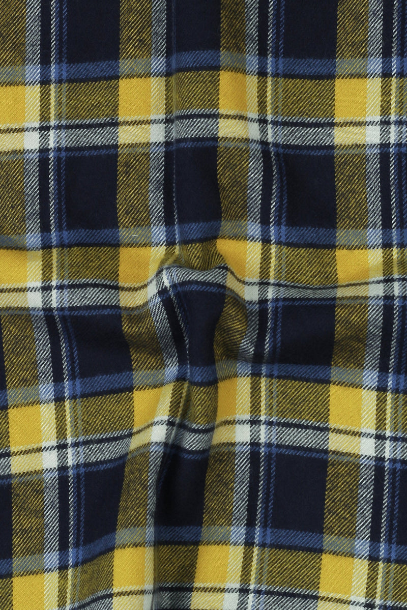 Aegon Blue Yellow Madras Winter Flannel