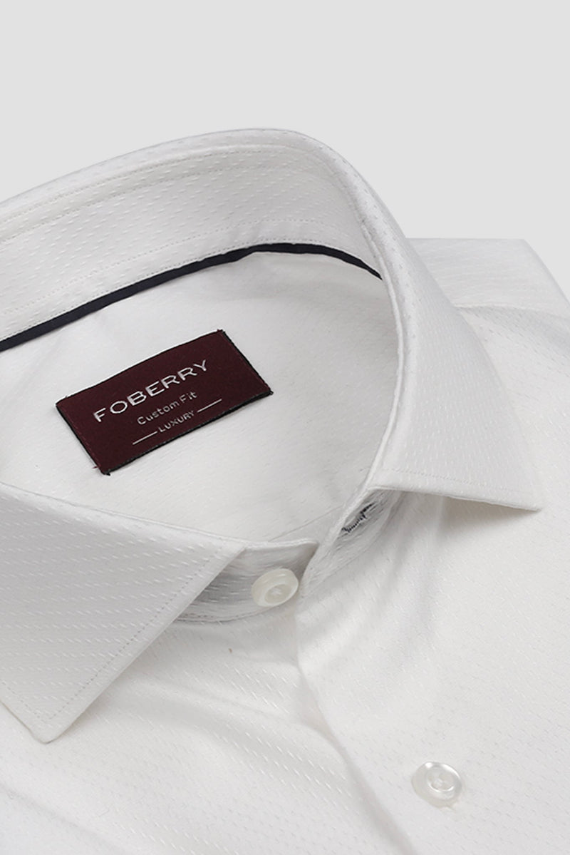 White Egyptian Diamond Patterned Shirt