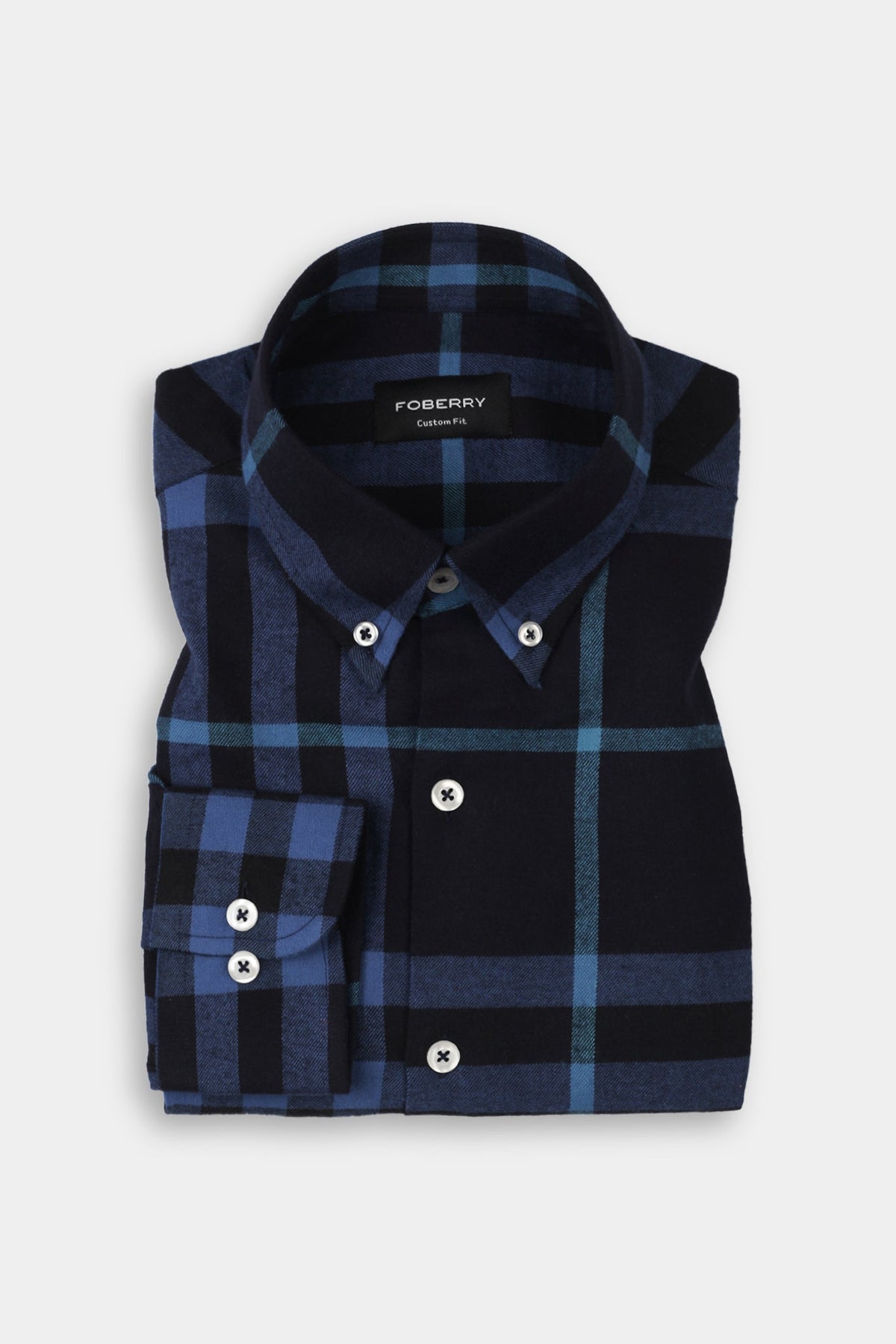 Dual Blue Plaid Winter Flannel Shirt