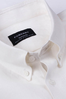 Irish White Linen Shirt - Foberry USA