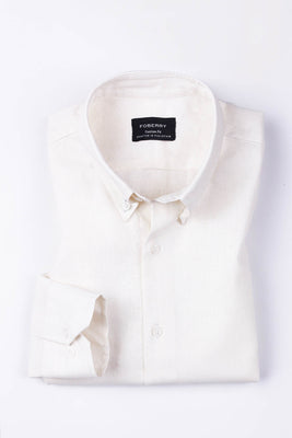Ivory White  Linen Shirt - Foberry USA
