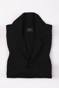 Black Linen Camp Collar Shirt - Foberry USA