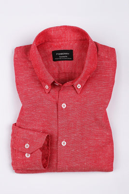 Crimson Linen Shirt - Foberry USA