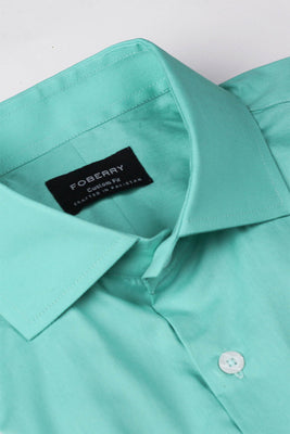 Aqua Green Poplin Shirt - Foberry USA