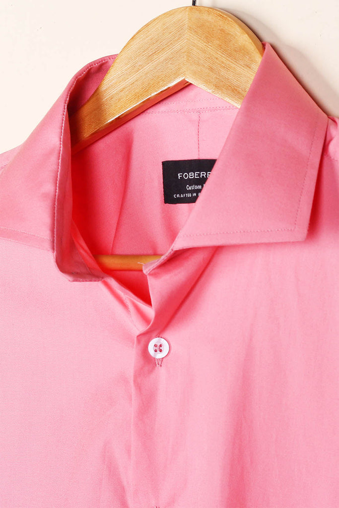 Salmon Poplin Shirt - Foberry USA