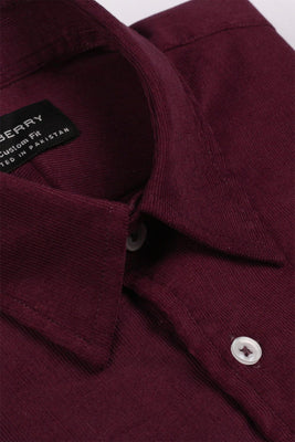 Soft Plum Corduroy Shirt - Foberry USA