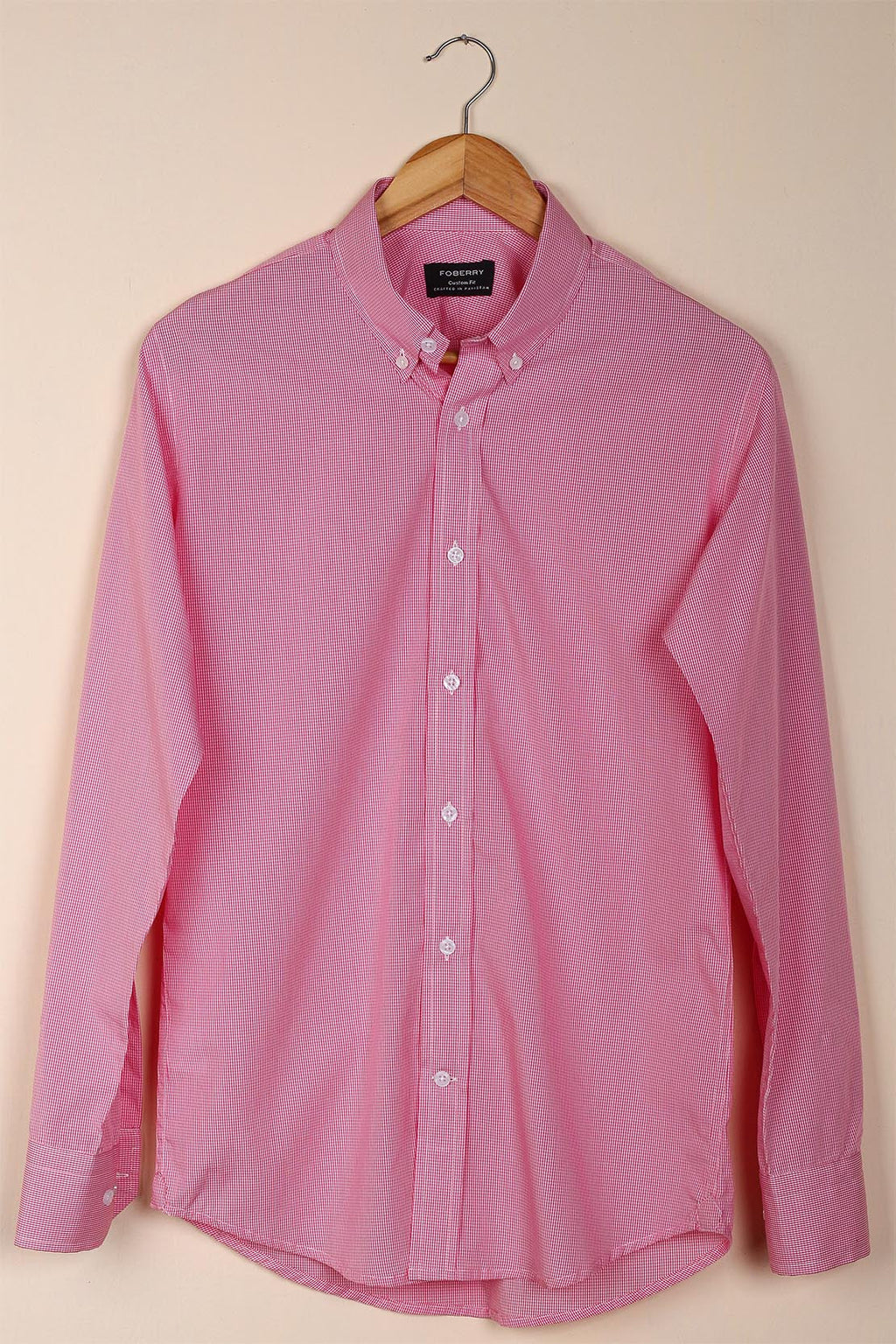 Red Micro Gingham Shirt - Foberry USA