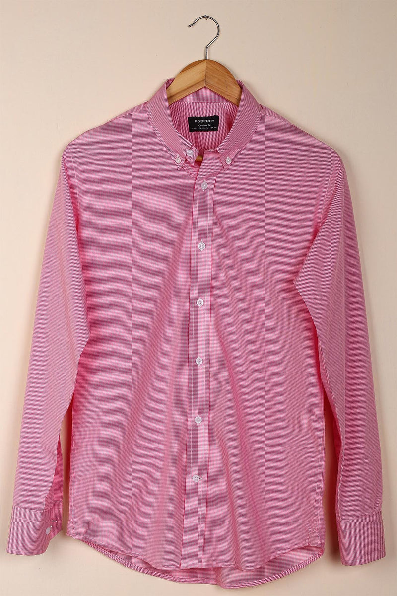 Red Micro Gingham Shirt - Foberry USA