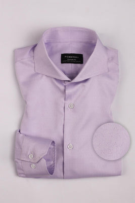 Pastel Purple Self Jaquard Shirt - Foberry USA