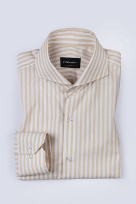 Tan Candy Stripes Shirt - Foberry USA