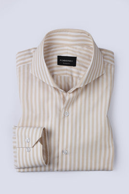 Tan Candy Stripes Shirt - Foberry USA