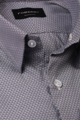 Triangle Grey Patterned Shirt - Foberry USA