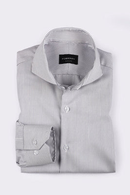 Blue Chained Pinstriped Shirt - Foberry USA