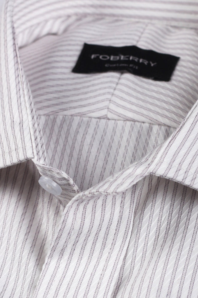Grey Striped - Easy Care Shirt - Foberry USA